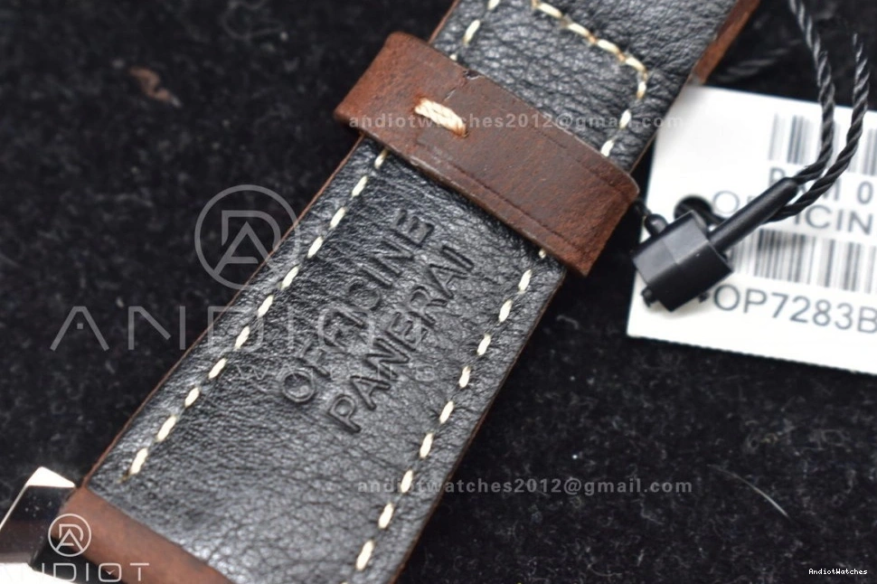 977 Best Dial Edition on Luminor PAM1046 Asso AXXXIV Strap Bold Due VSF White Brown 0129